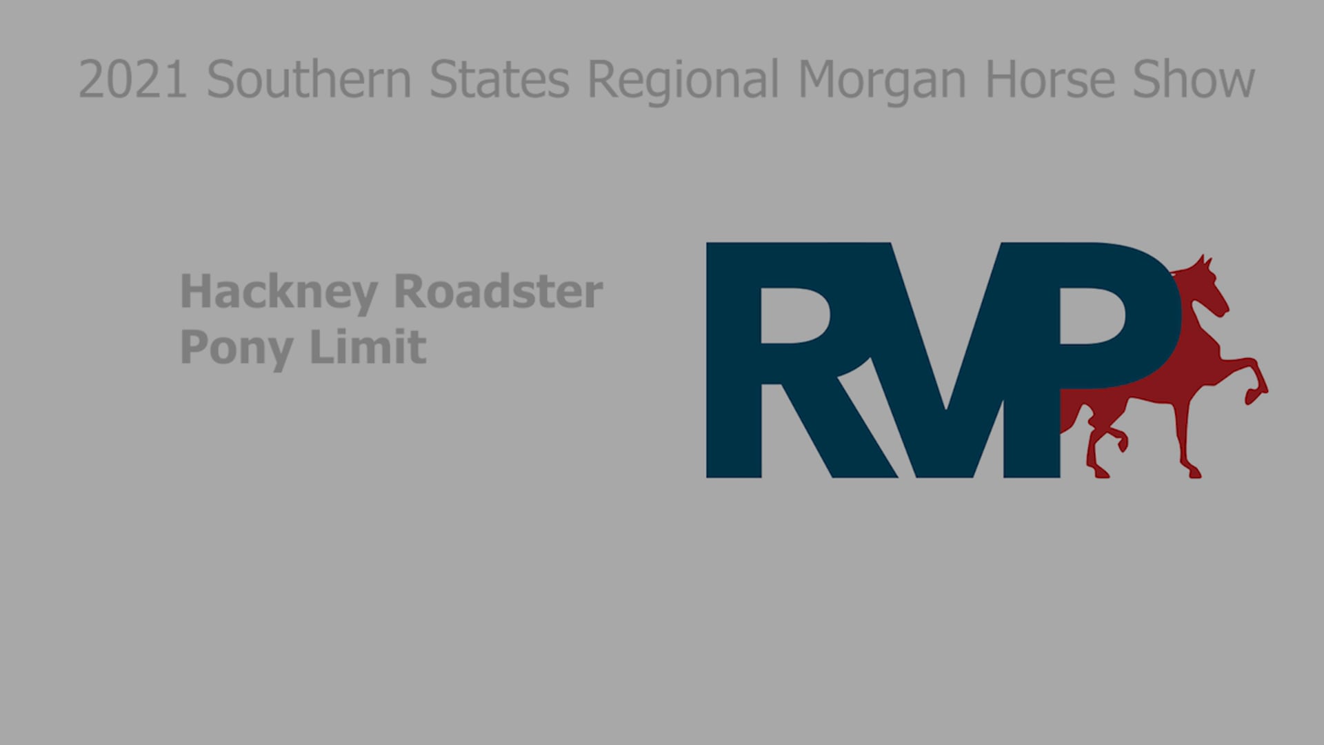 SS21 - Class 69.1 - Hackney Roadster Pony Limit