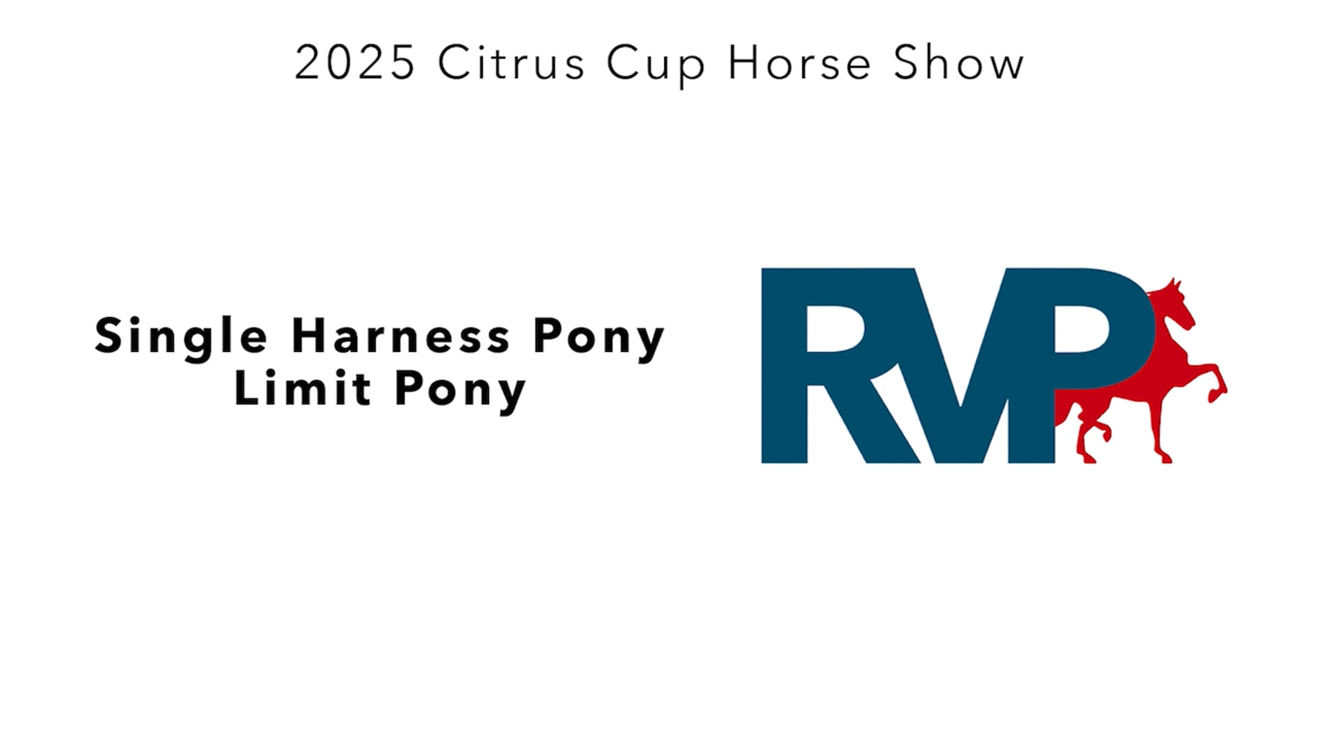 CC25 - Class 135 - Single Harness Pony Limit Pony