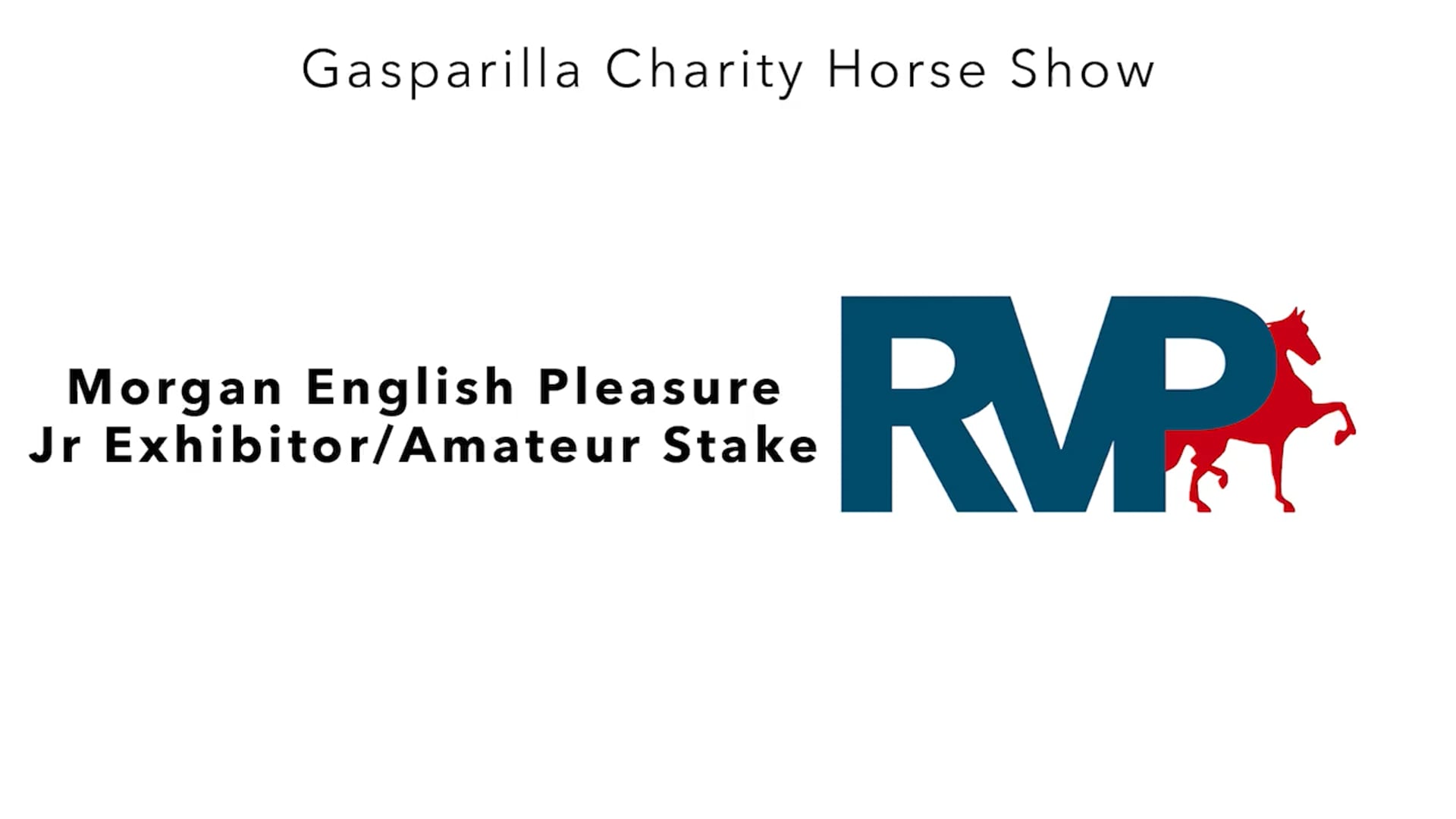 GC25 - Class 107 - Morgan English Pleasure Jr Exhibitor-Amateur Stake