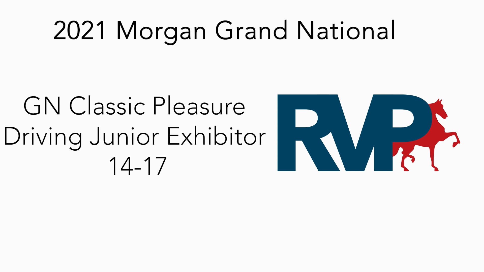 MGN21 - Class 333 - GN Classic Pleasure Driving Junior Exhibitor 14-17