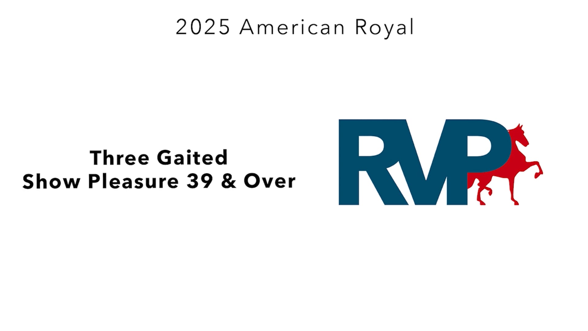 KC25 - Class 45 - Three Gaited Show Pleasure 39 & Over