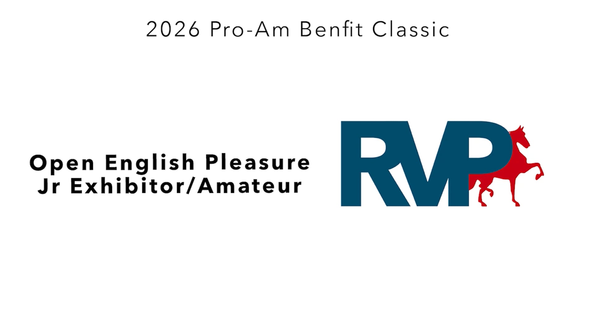 ProAm26 - Class 33 - Open English Pleasure Jr Exhibitor-Amateur