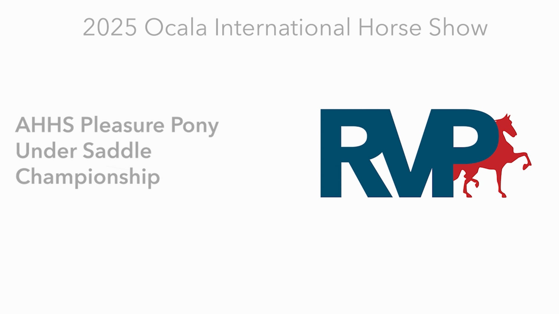 OI25 - Class 70 - AHHS Pleasure Pony Under Saddle Championship