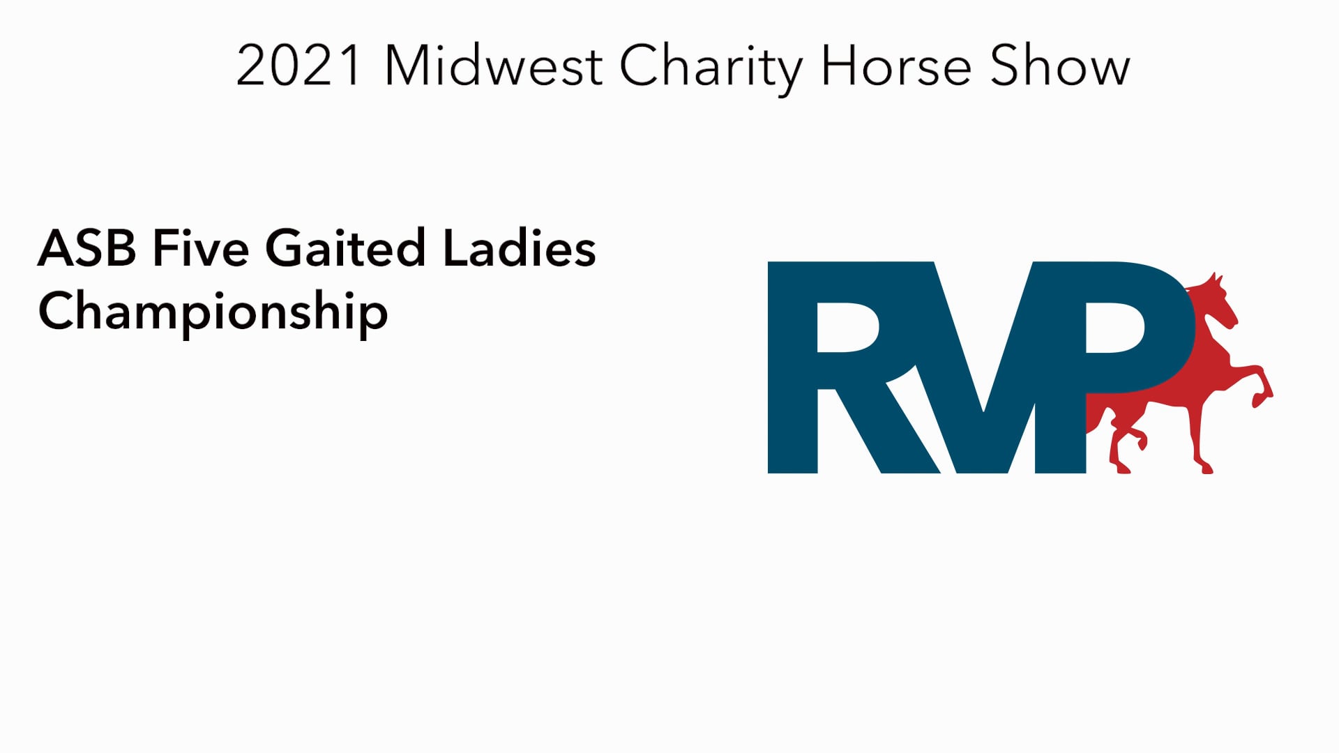 MW21 - Class 197 - ASB Five Gaited Ladies Championship
