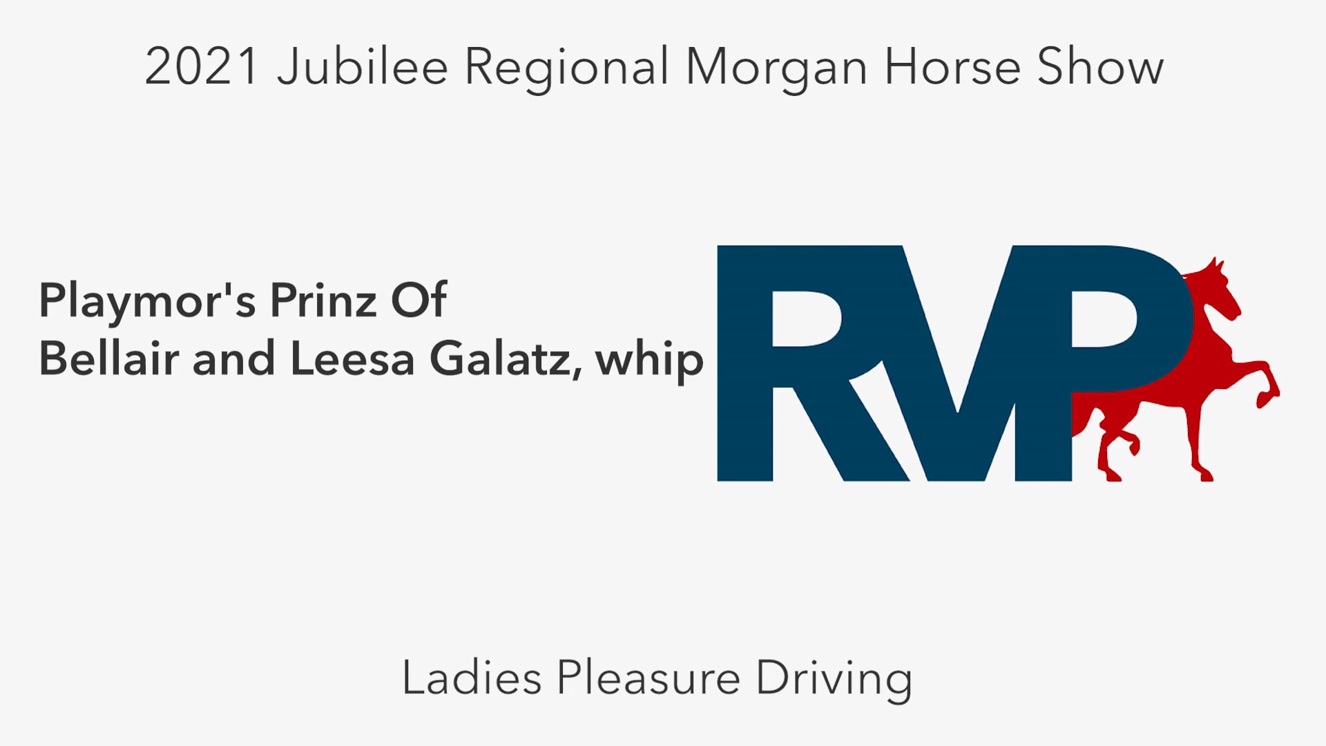 MJ21 - Class 71 - Playmor's Prinz Of Bellair and Leesa Galatz, whip