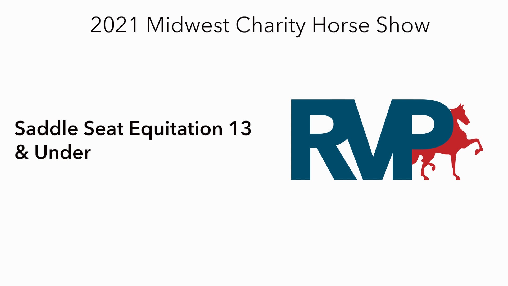 MW21 - Class 10 - Saddle Seat Equitation 13 & Under
