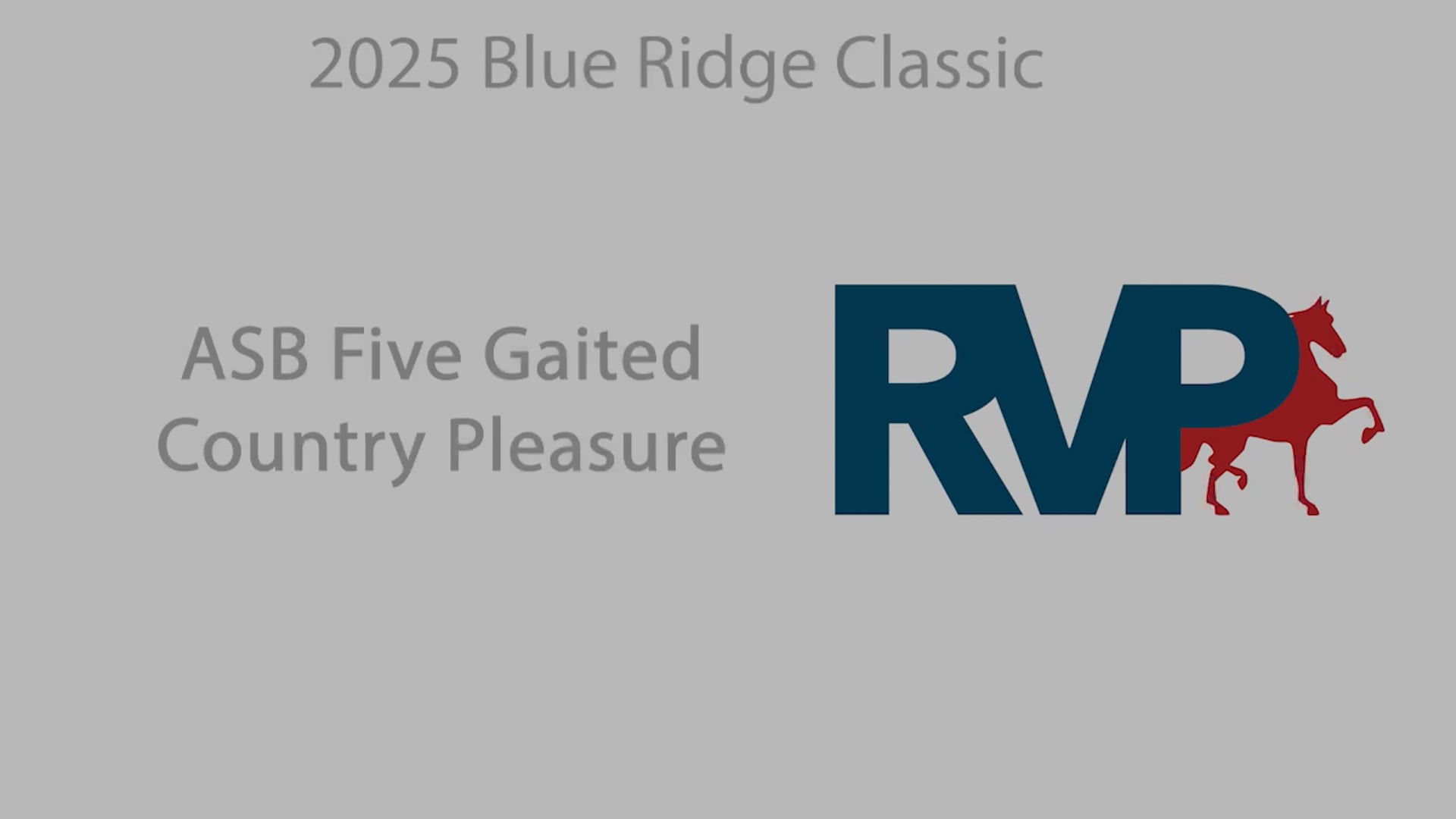 BRC25 - Class 21 - ASB Five Gaited Country Pleasure