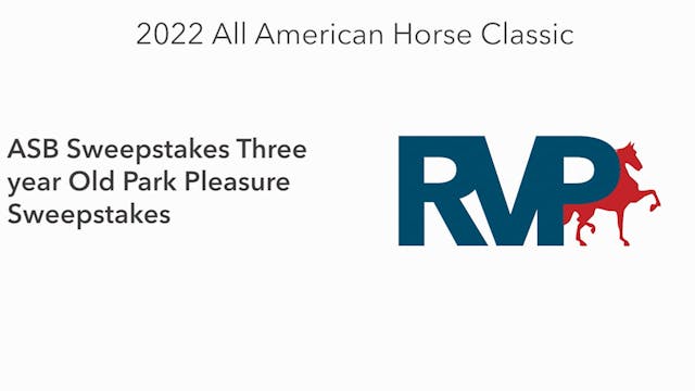 AAC22 - Class 152 -  ASB Sweepstakes ...