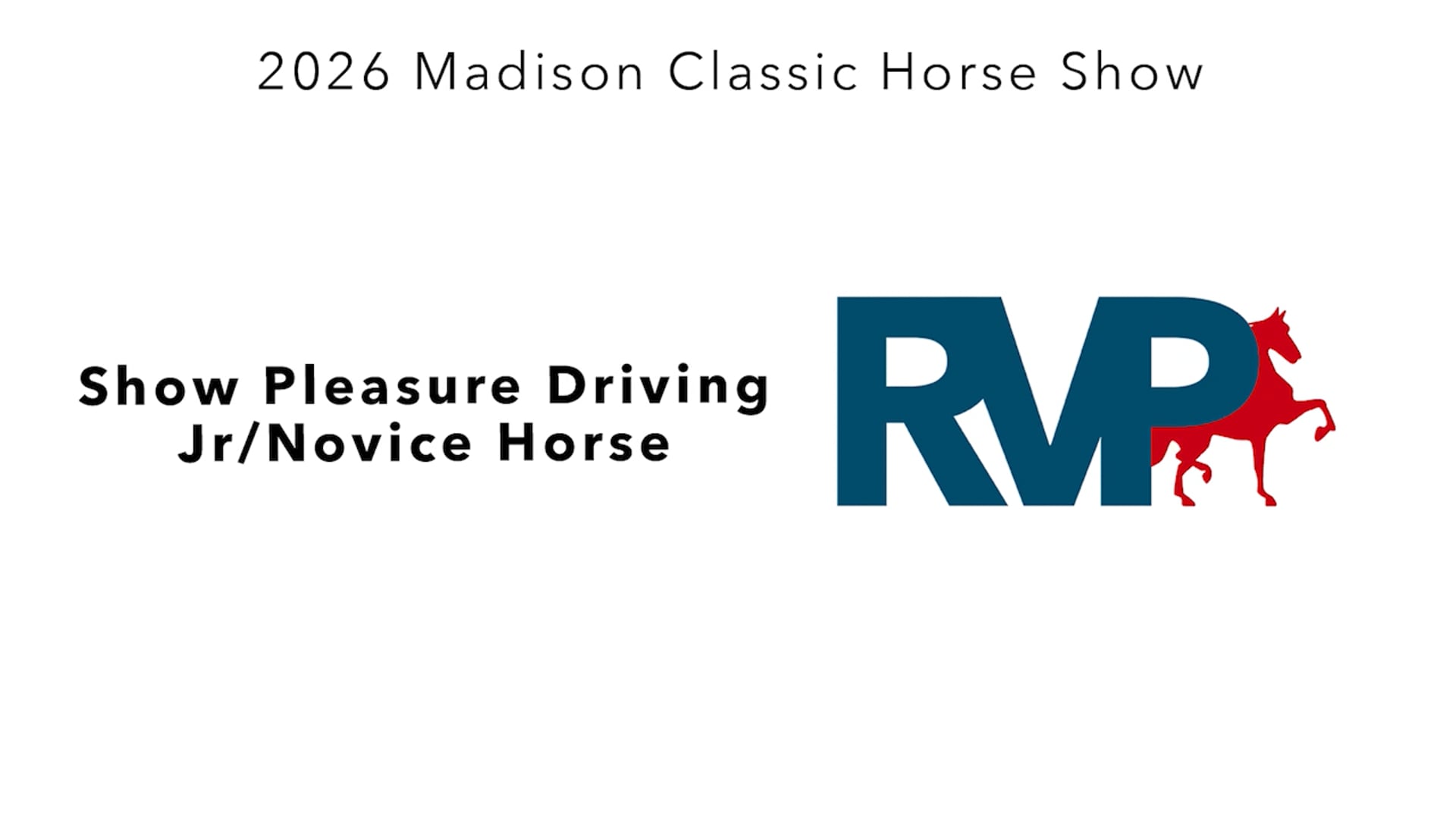 MC26 - Class 61 - Show Pleasure Driving Jr-Novice Horse