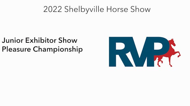 SHS22 - Class 39 -  Junior Exhibitor ...