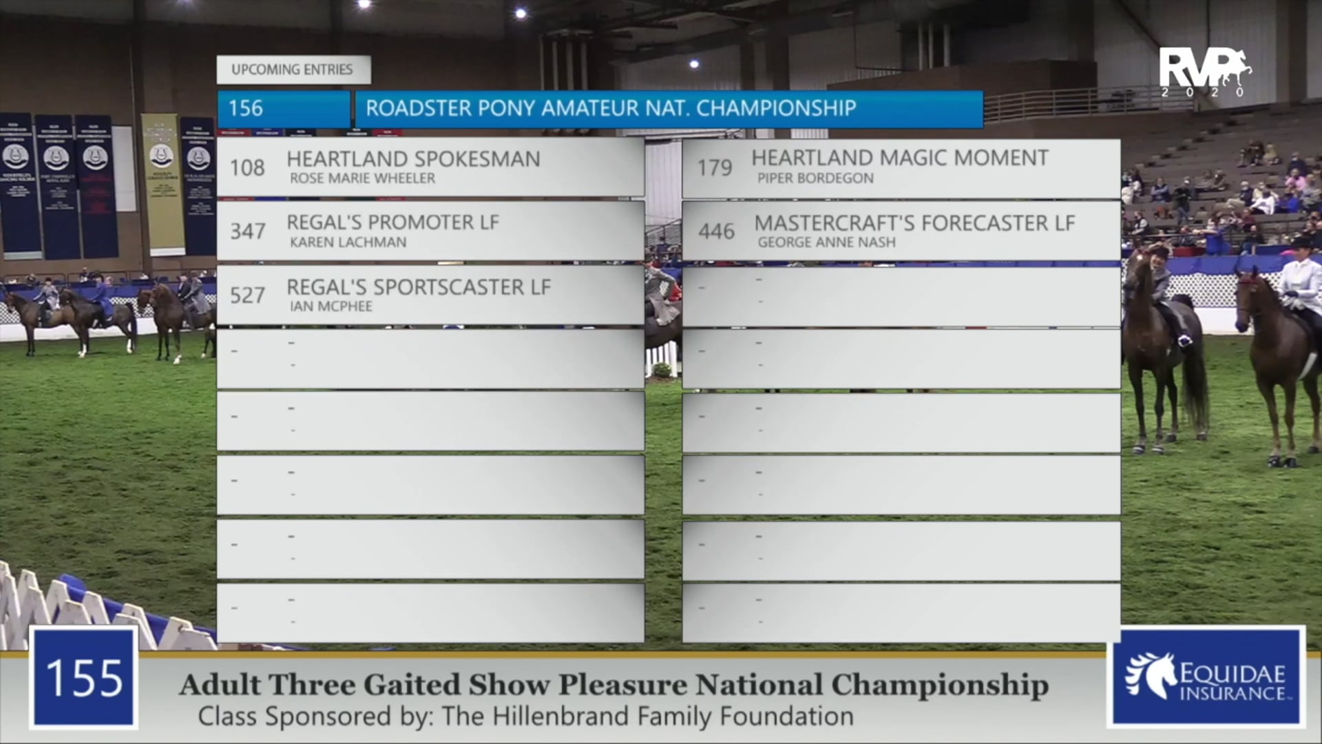 2020 AR - Class 155 Adult Three Gaited Show 
Pleasure National Championship