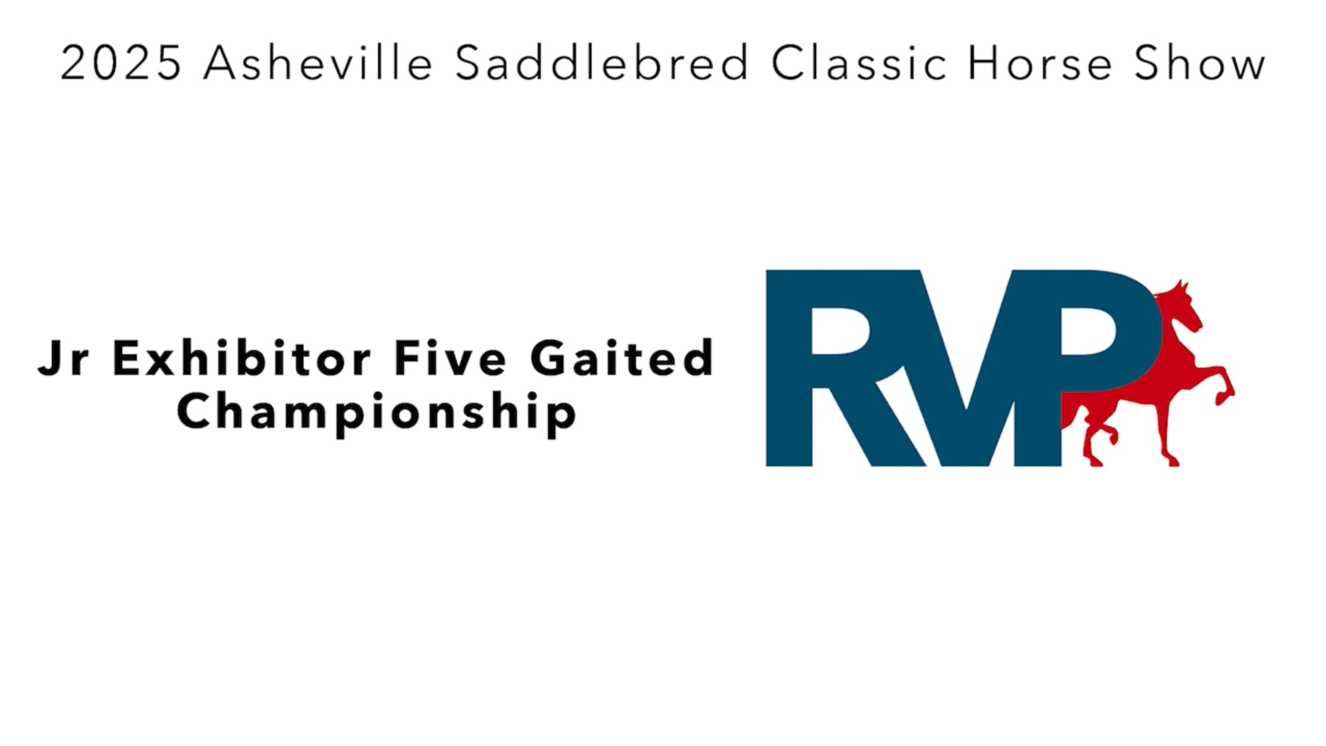 ASC25 - Class 156 - Jr Exhibitor Five Gaited Championship