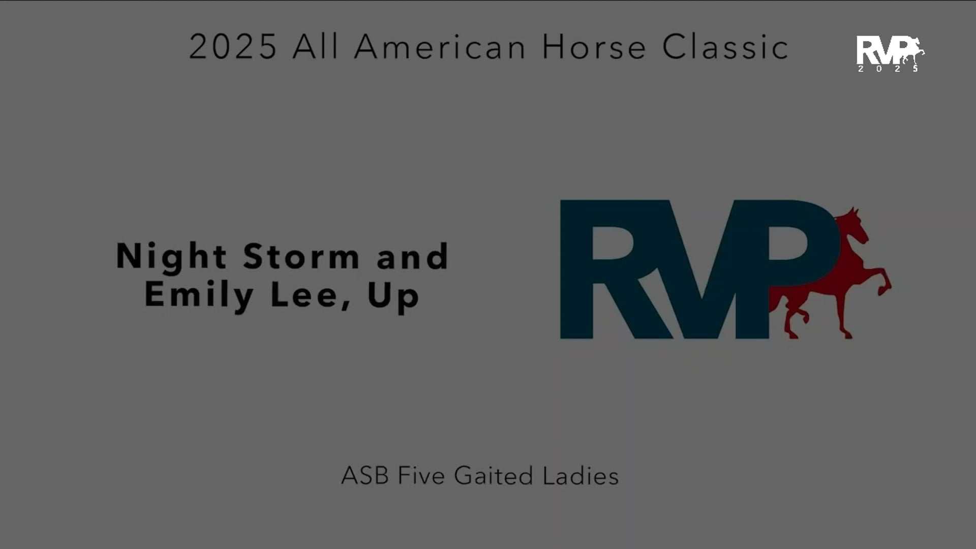 2025 All American Horse Classic Horse Show - Wednesday Evening