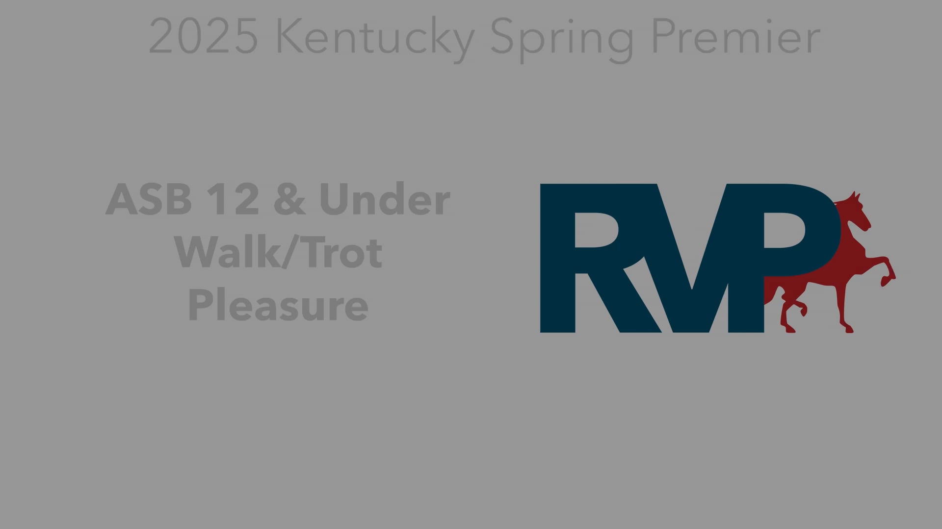 KYSP25 - Class 43 - ASB 12 & Under Walk:Trot Pleasure