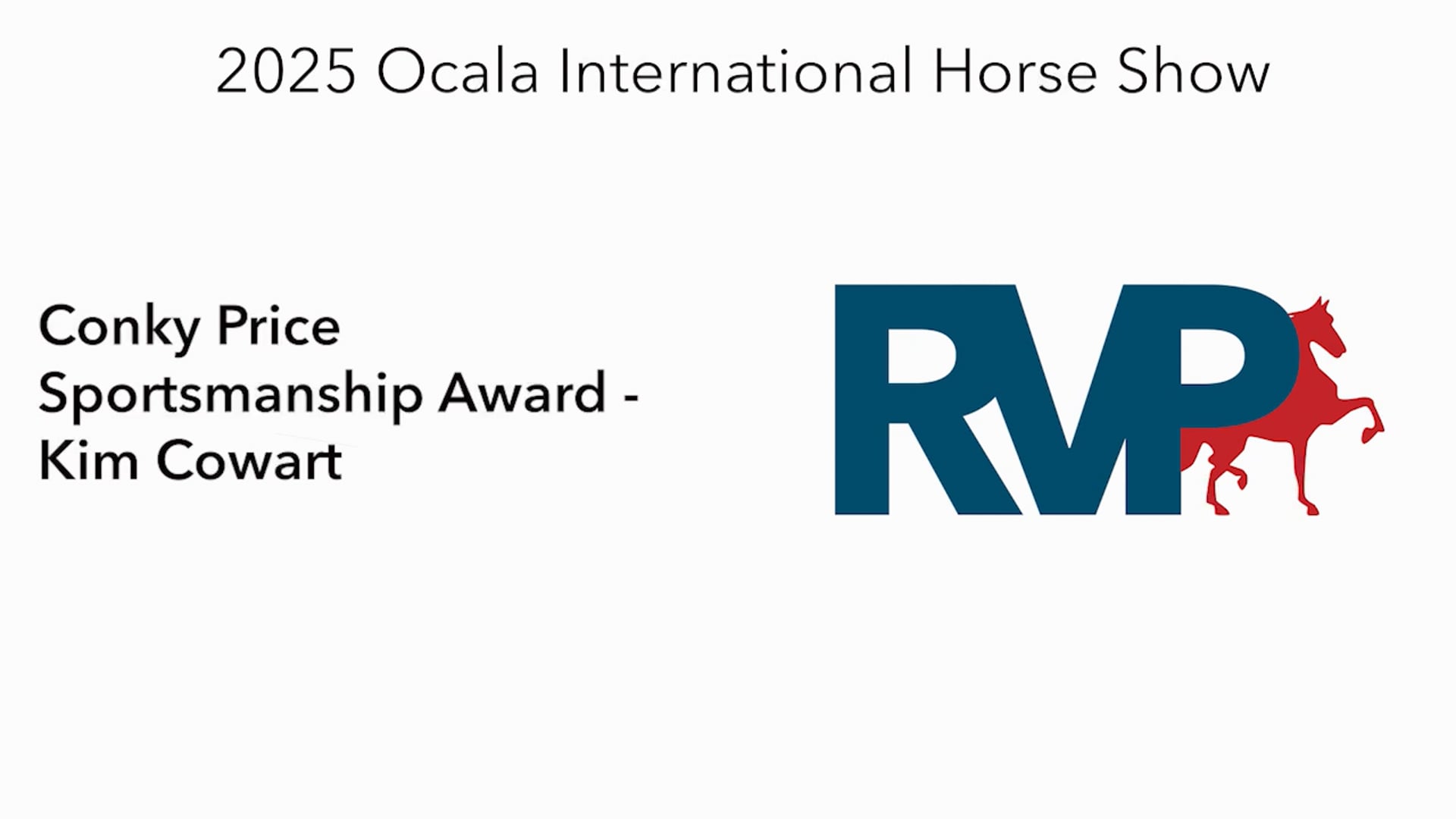 OI25 -  Conky Price Sportsmanship Award - Kim Cowart