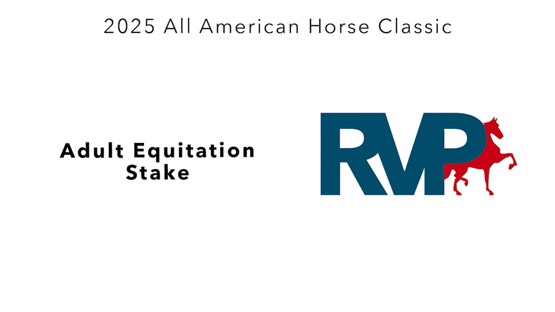 AAC25 - Class 125 - Adult Equitation Stake
