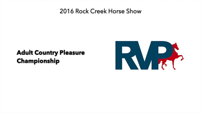 2016 RC - Class 87 Adult Country Plea...