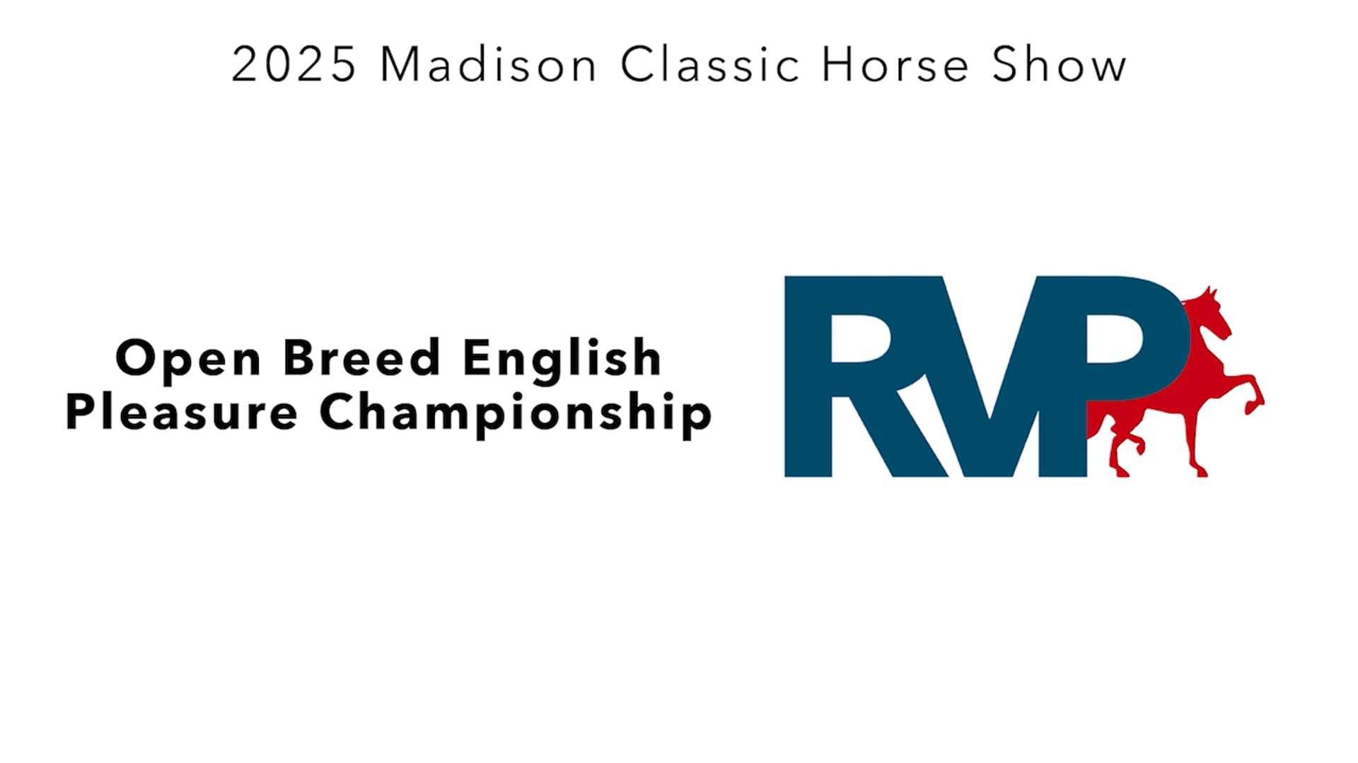 MC25 - Class 117 - Open Breed English Pleasure Championship