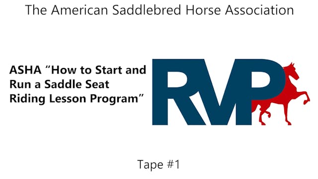 ASHA How to Start and Run a Saddle Se...