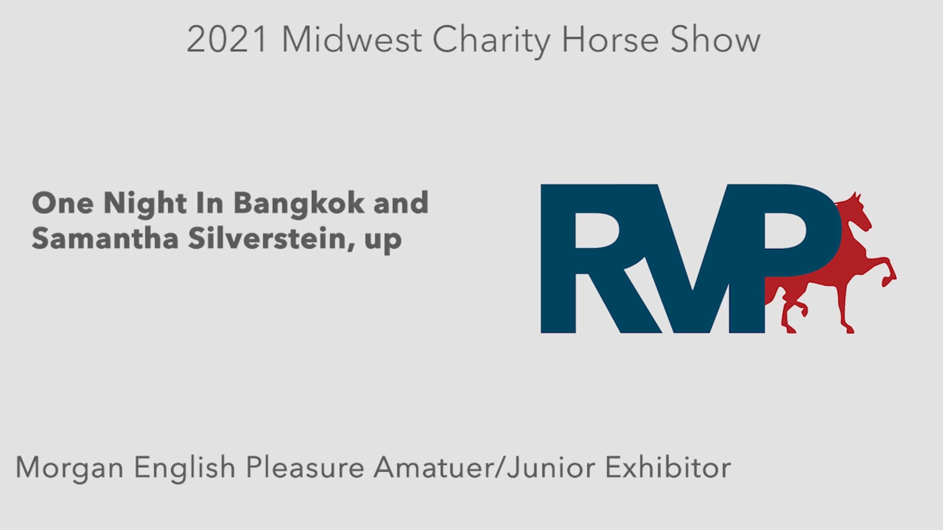 MW21 - Class 100 - One Night In Bangkok and Samantha Silverstein, up