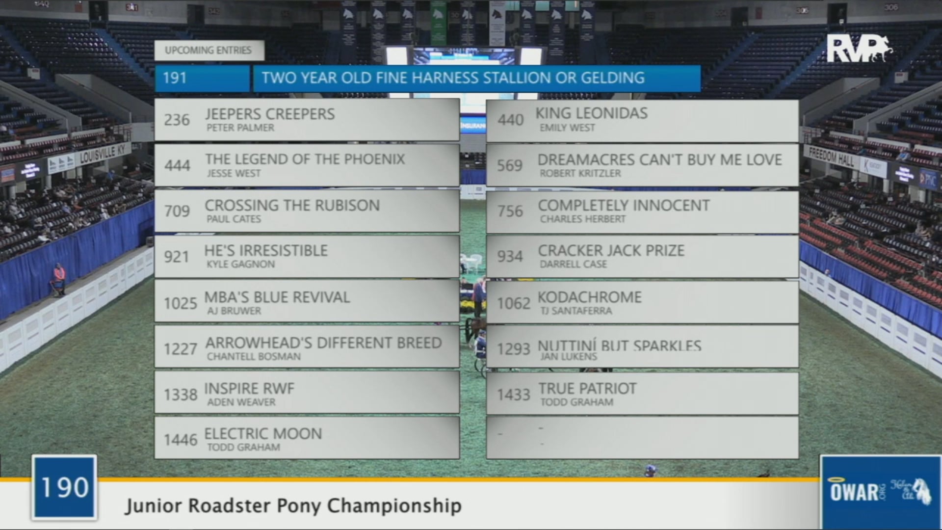 WCHS 2020 Class 190 - Junior Roadster Pony Championship