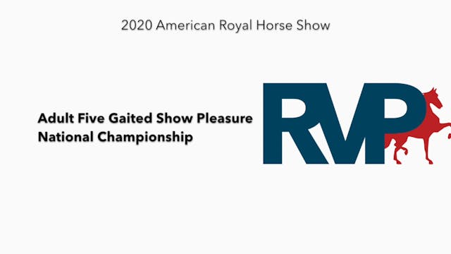 2020 AR - Class 120 Adult Five Gaited...