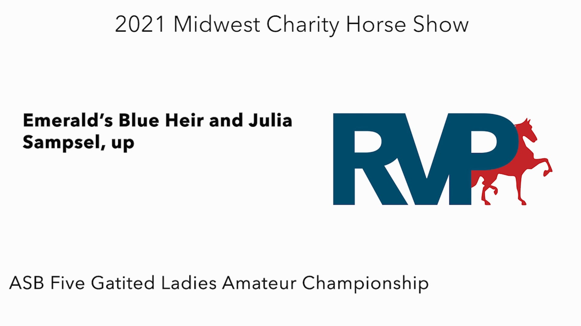 MW21 - Class 157 - Emerald’s Blue Heir and Julia Sampsel, up