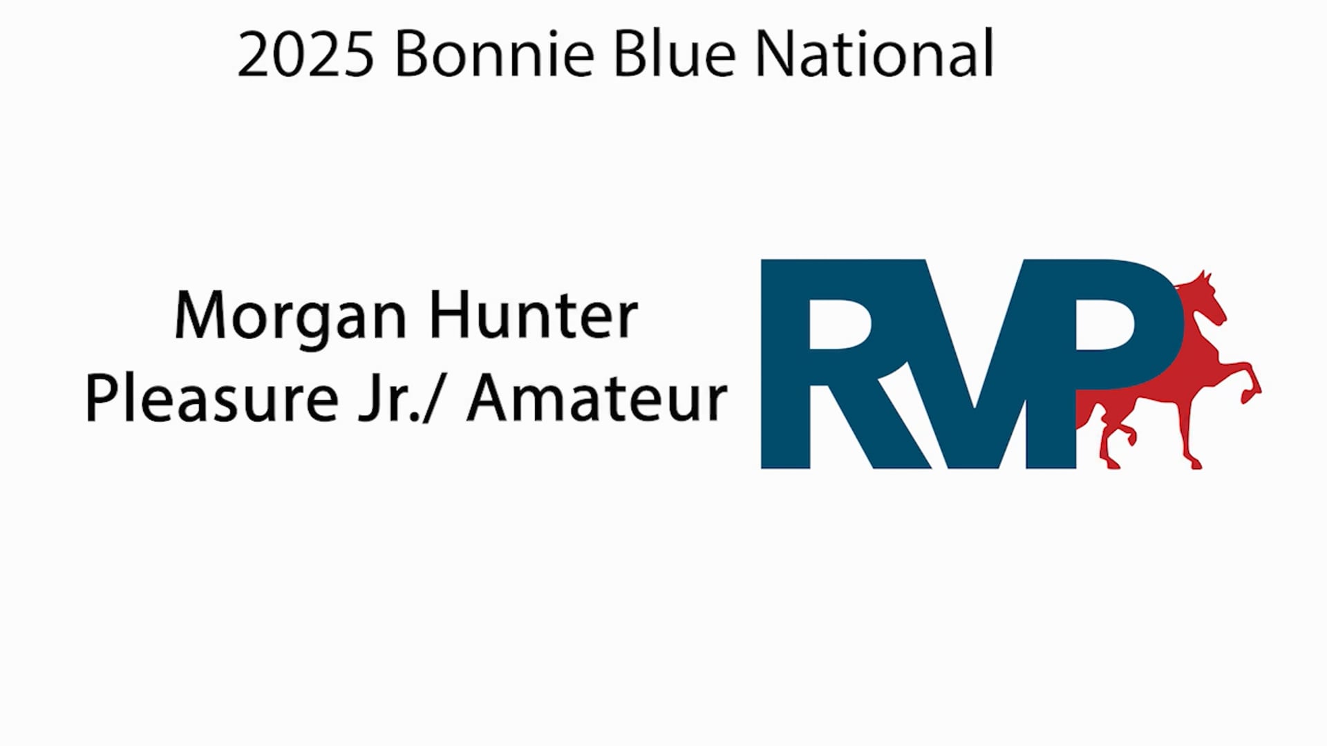 BB25 - Class 75 - Morgan Hunter Pleasure Jr. Amateur