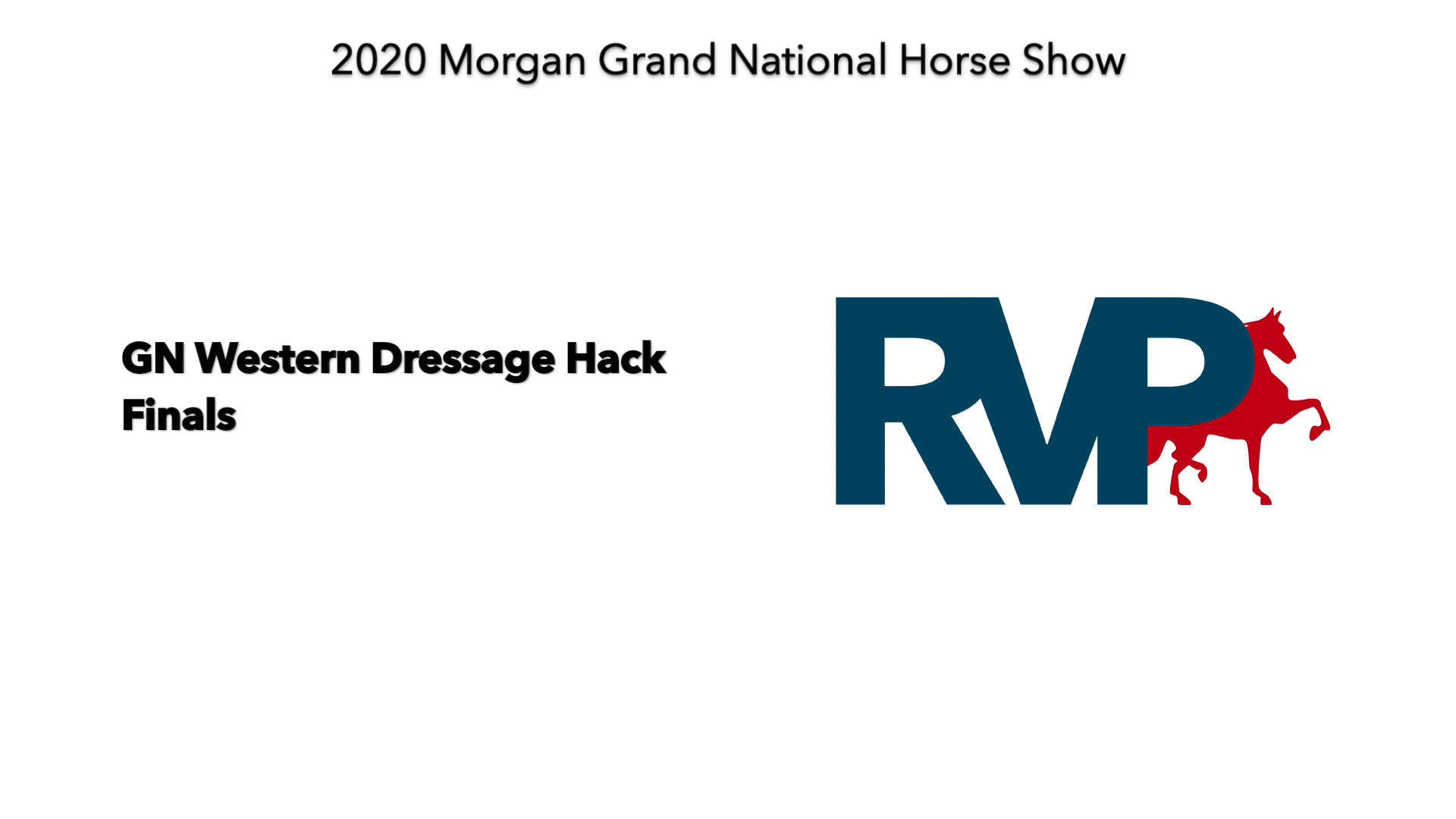 2020 MGN - Class 502 GN Western Dressage Hack Finals 