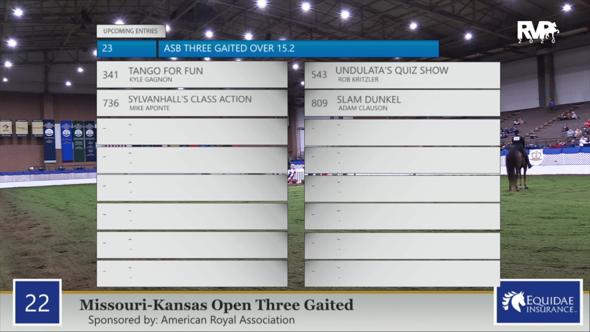 2020 AR - Class 22 MO:KS Open Three Gaited