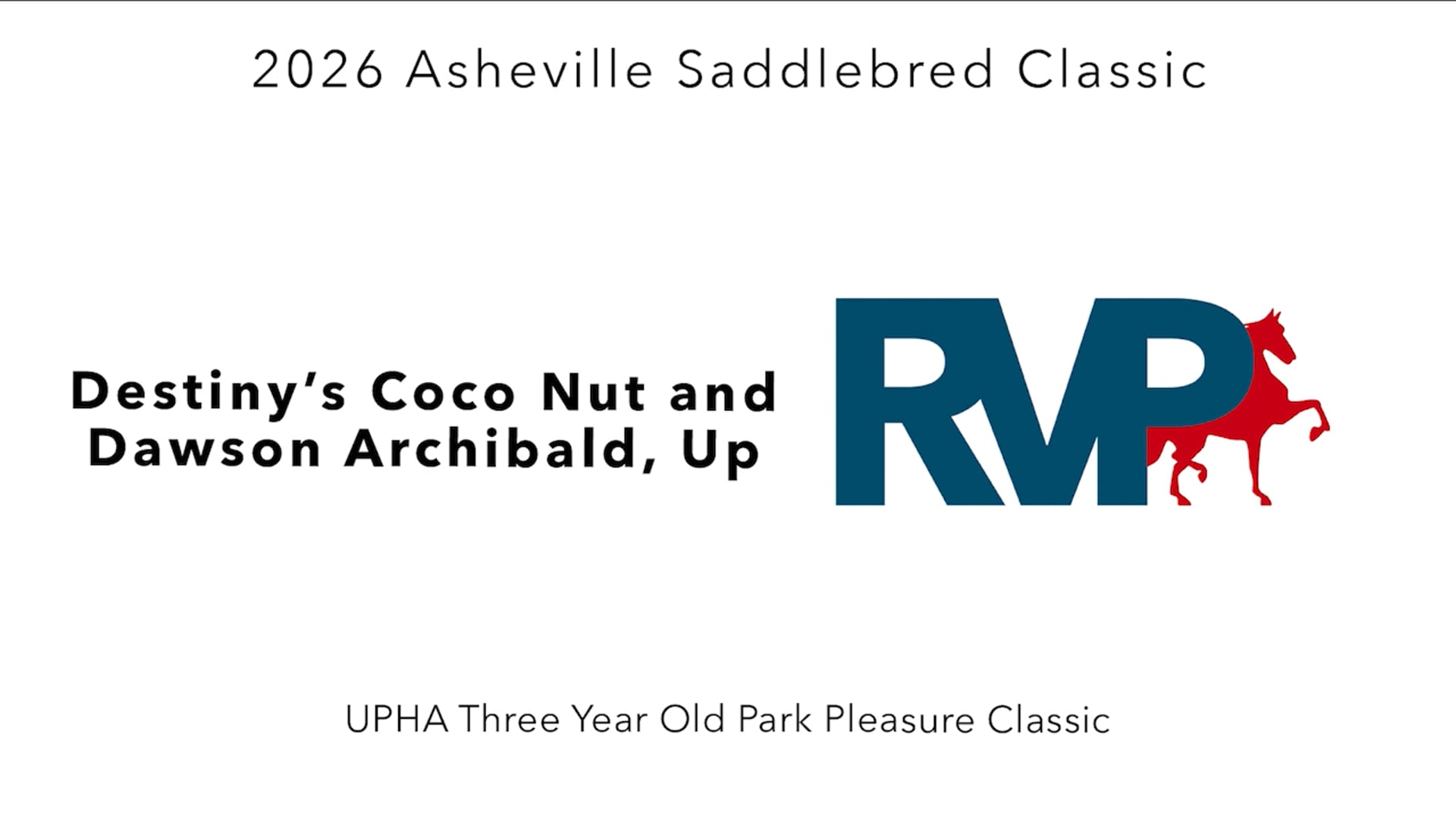 ASC26 - Class 81 - Destiny's Coco Nut and Dawson Archibald, Up