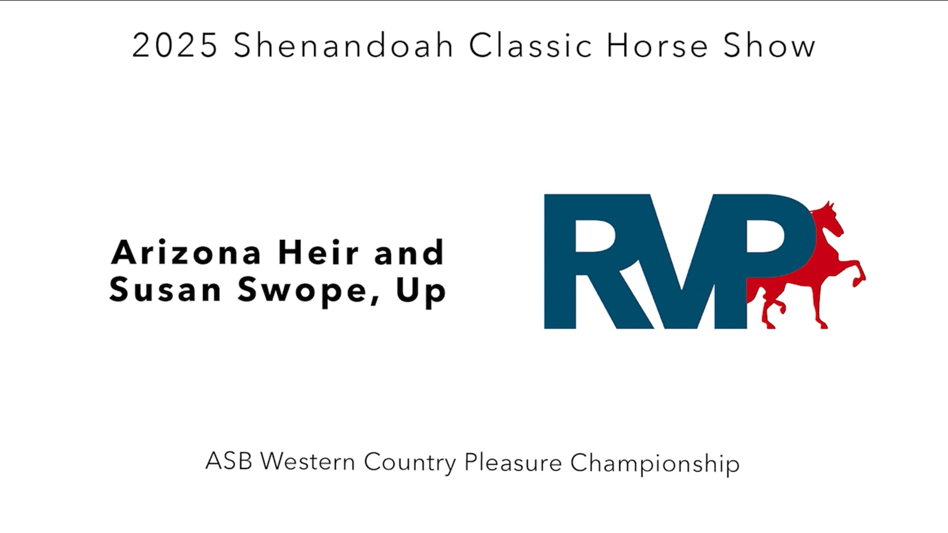 SC25 - Class 68 - Arizona Heir and Susan Swope, Up