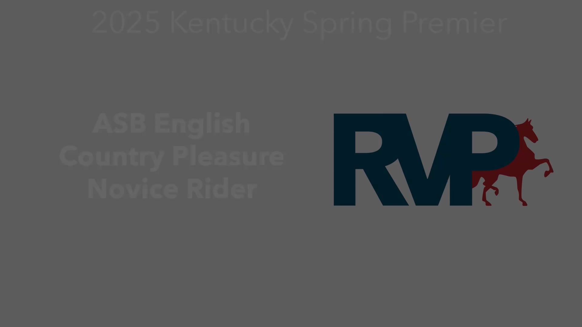 KYSP25 - Class 65 - ASB English Country Pleasure Novice Rider