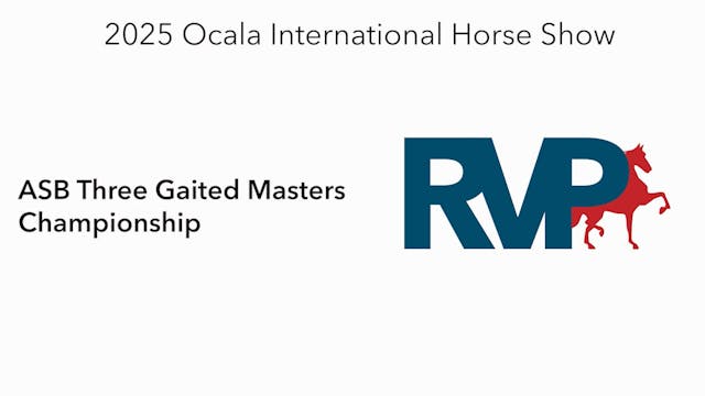 OI25 - Class 131 -  ASB Three Gaited ...