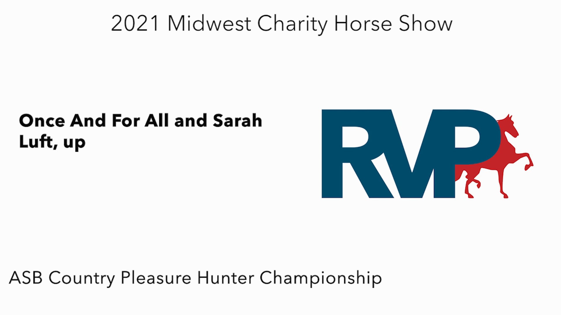 MW21 - Class 127 - Once And For All and Sarah Luft, up