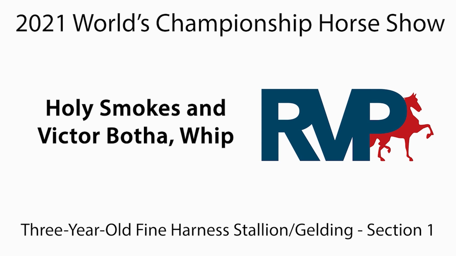 WCHS21 - Class 223 - Holy Smokes and Victor Botha, Whip