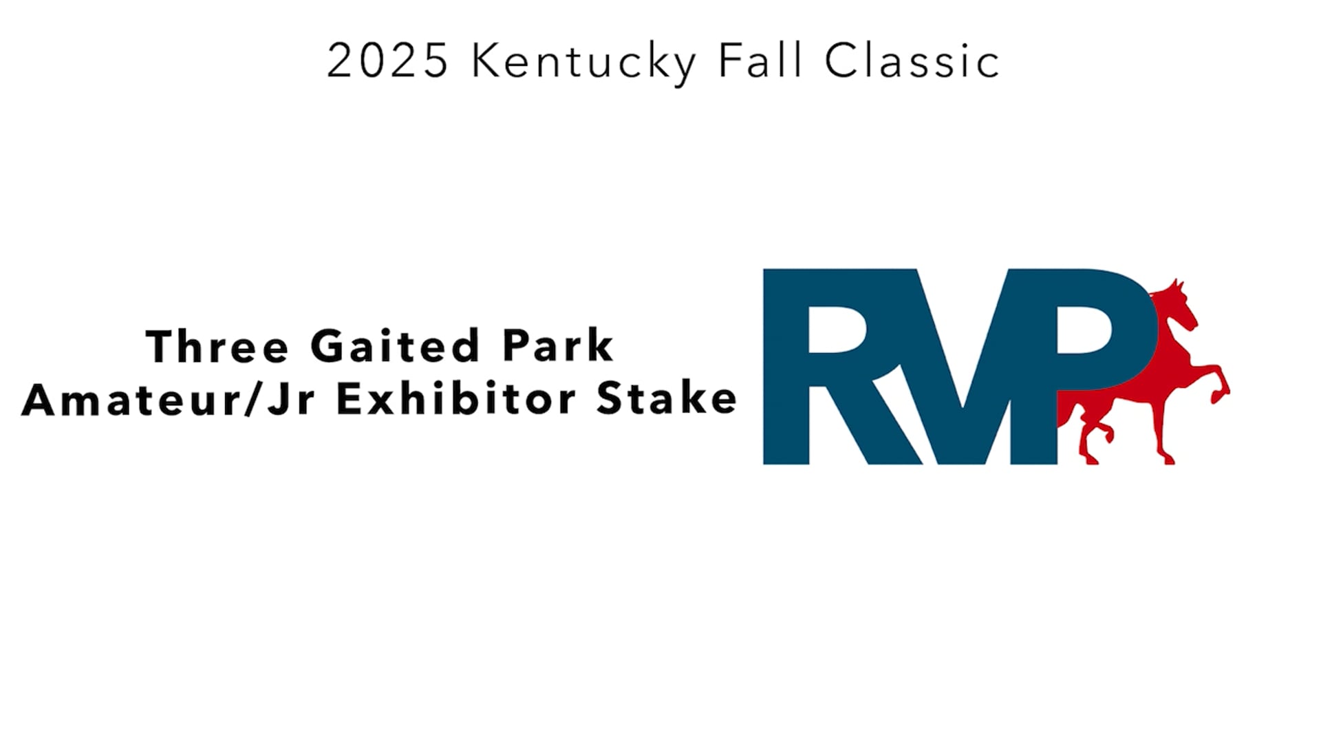 KFC25 - Class 79 - Three Gaited Park Amateur-Jr Exhibitor Stake