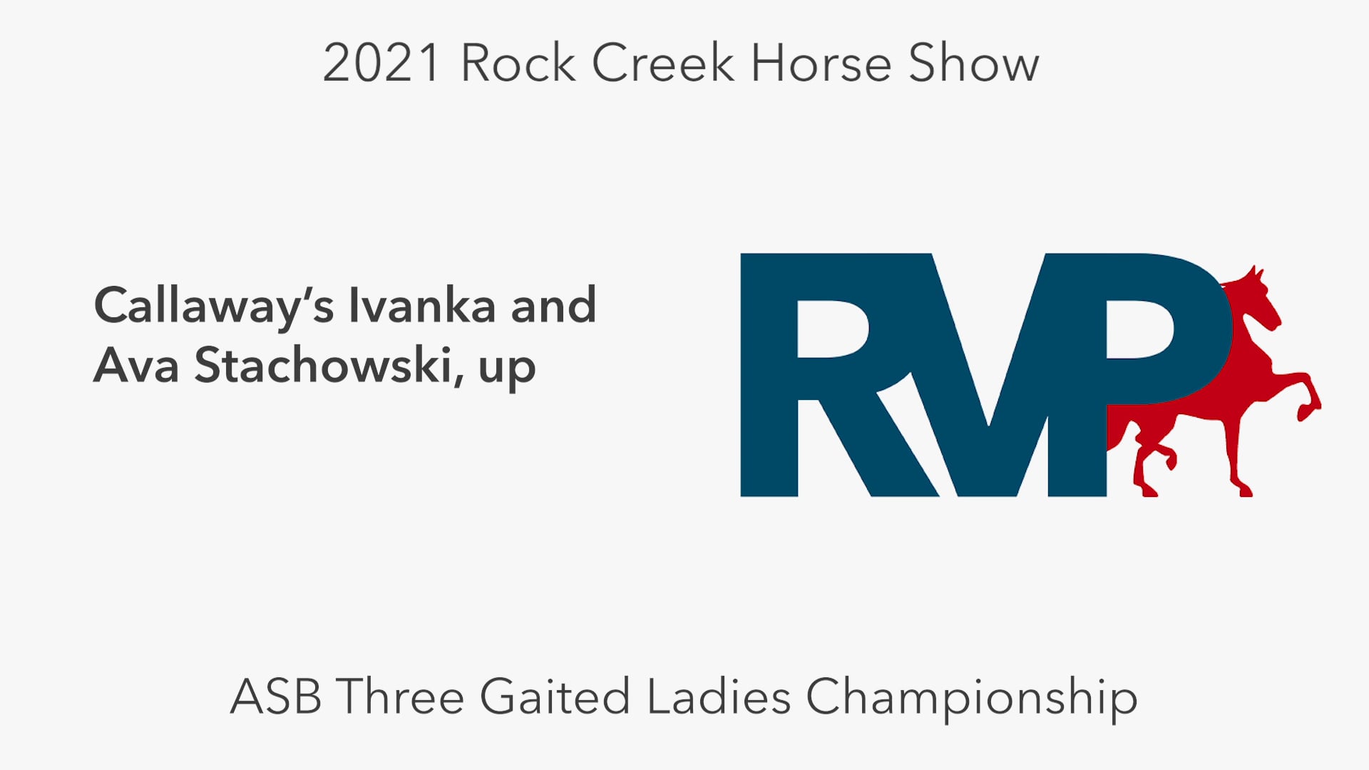 RC21 - Class 79 - Callaway’s Ivanka and Ava Stachowski, up