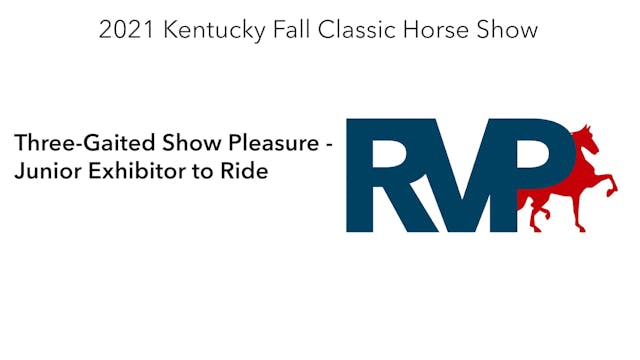 KYFC21 - Class 60 - Three-Gaited Show...