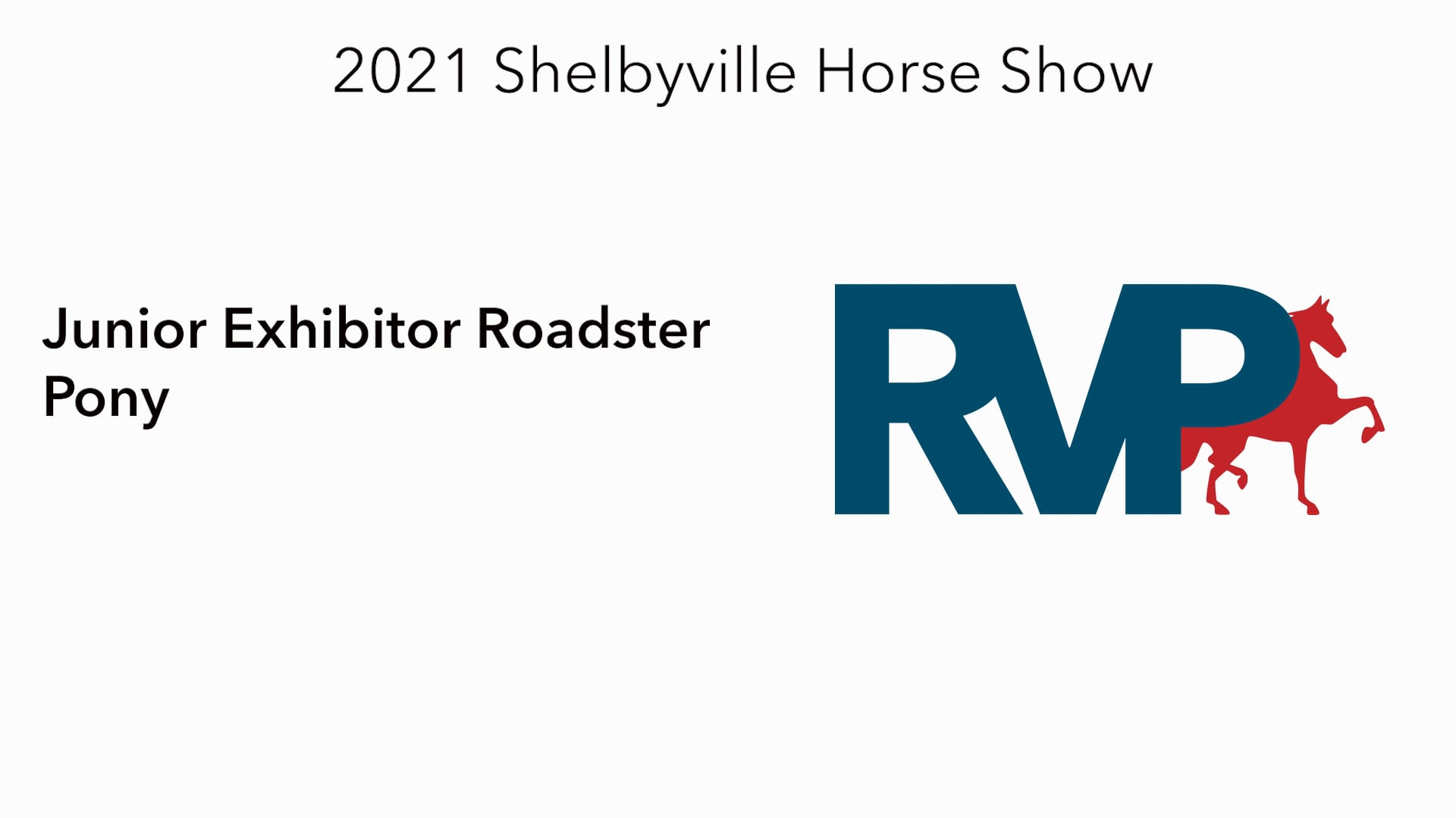 SHS21 - Class 10 -  Junior Exhibitor Roadster Pony