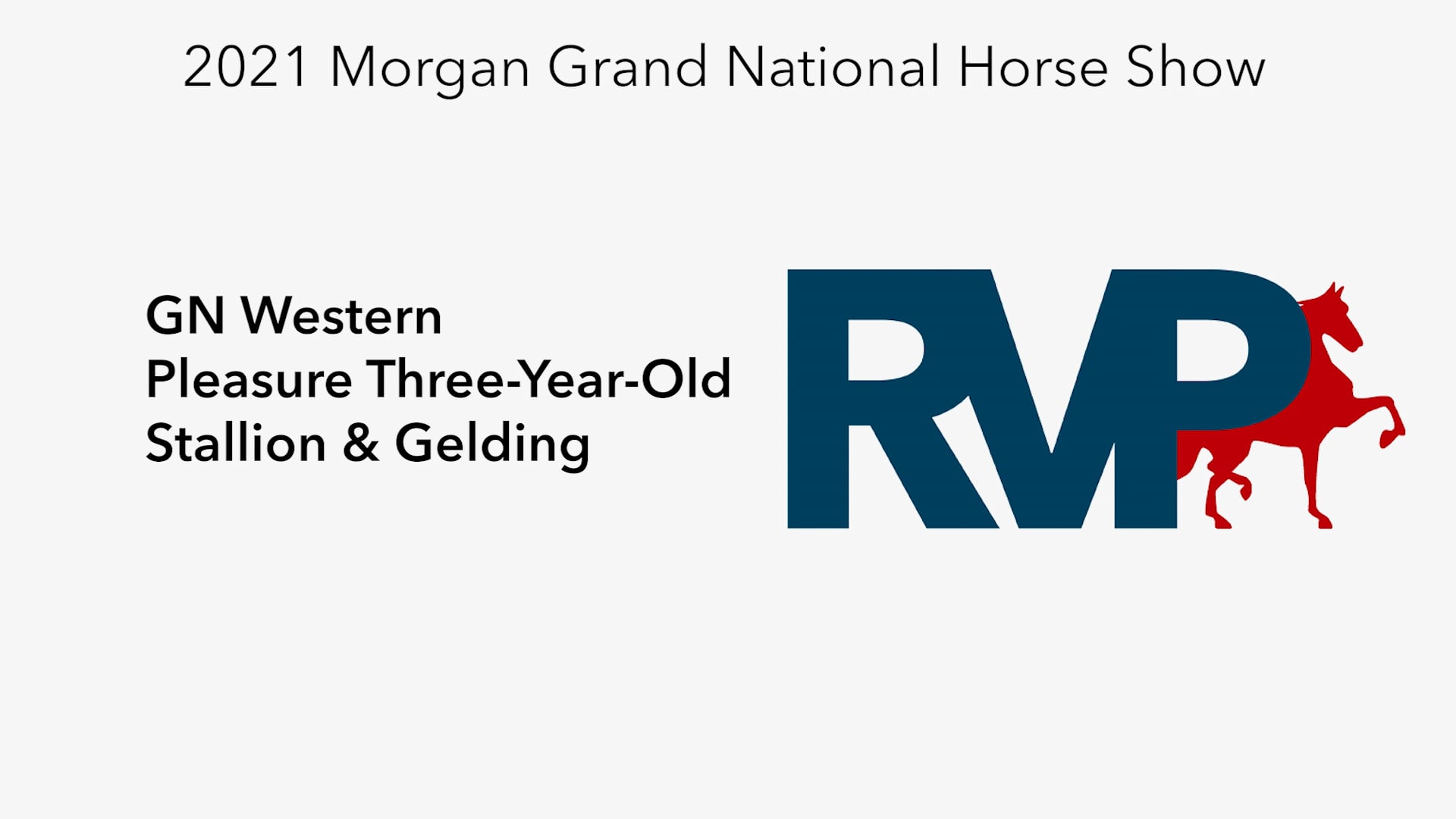 MGN21 - Class 61 - GN Western Pleasure Three-Year-Old Stallion & Gelding