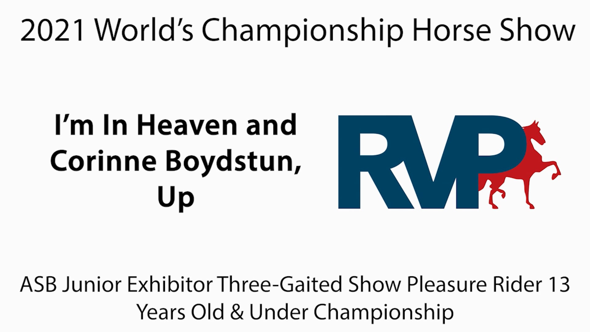 WCHS21 - Class 214 - I'm In Heaven and Corinne Boydstun, Up