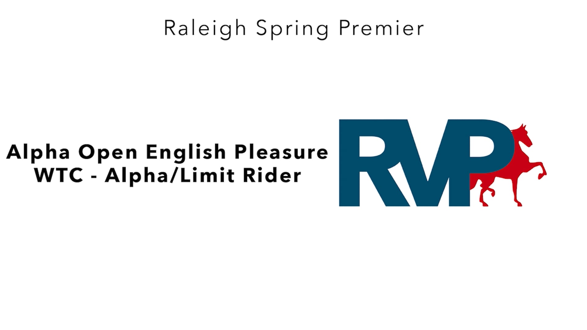 RSP25 - Class 33 - Alpha Open English Pleasure WTC - Alpha-Limit Rider