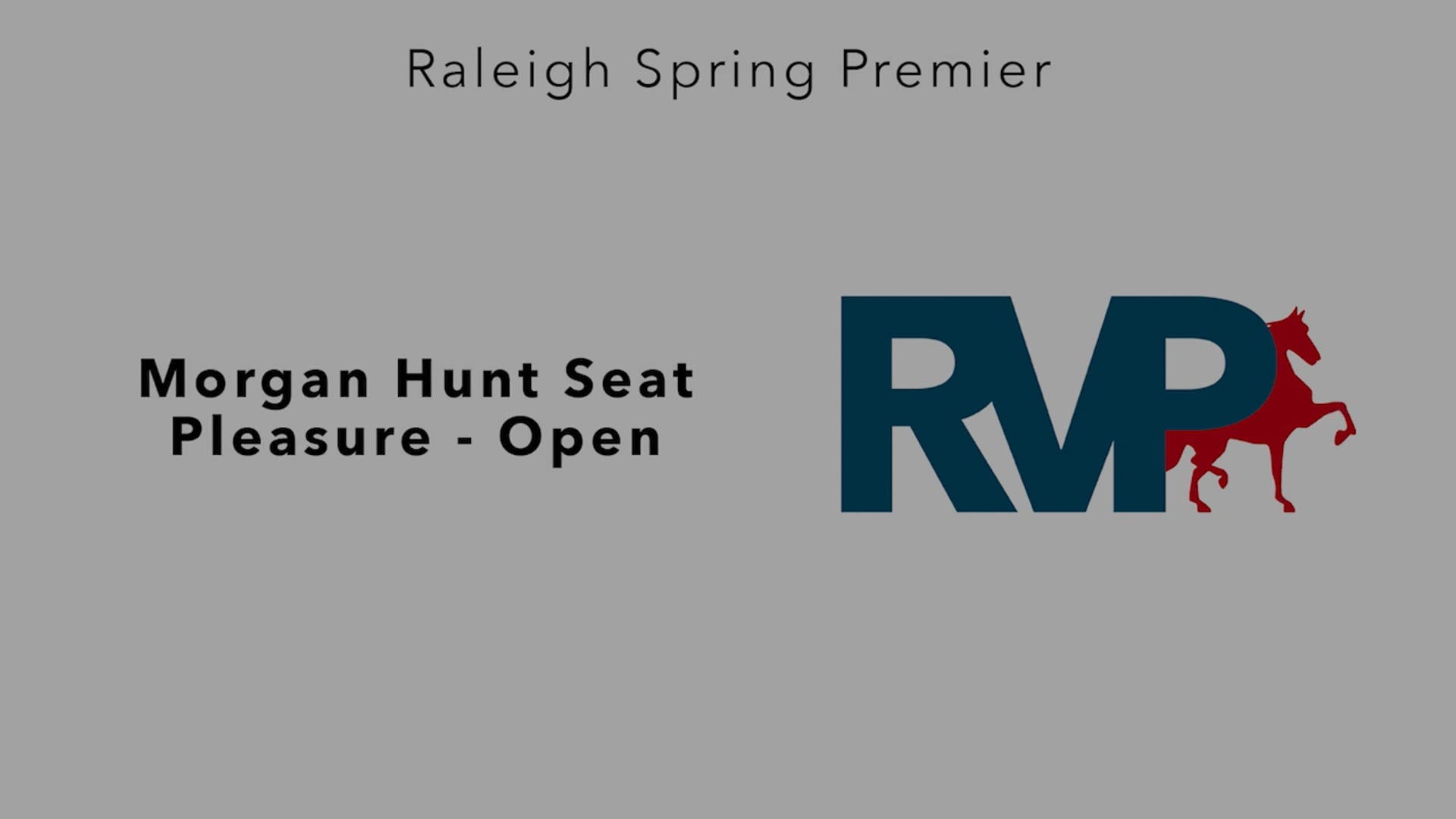 RSP25 - Class 21 - Morgan Hunt Seat Pleasure - Open
