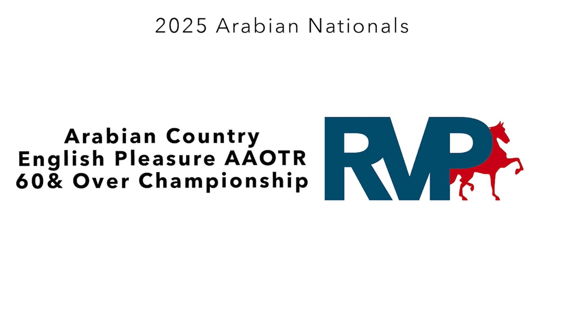 AN25 - Class 2628 - Arabian Country English Pleasure AAOTR 60 & Over Championship