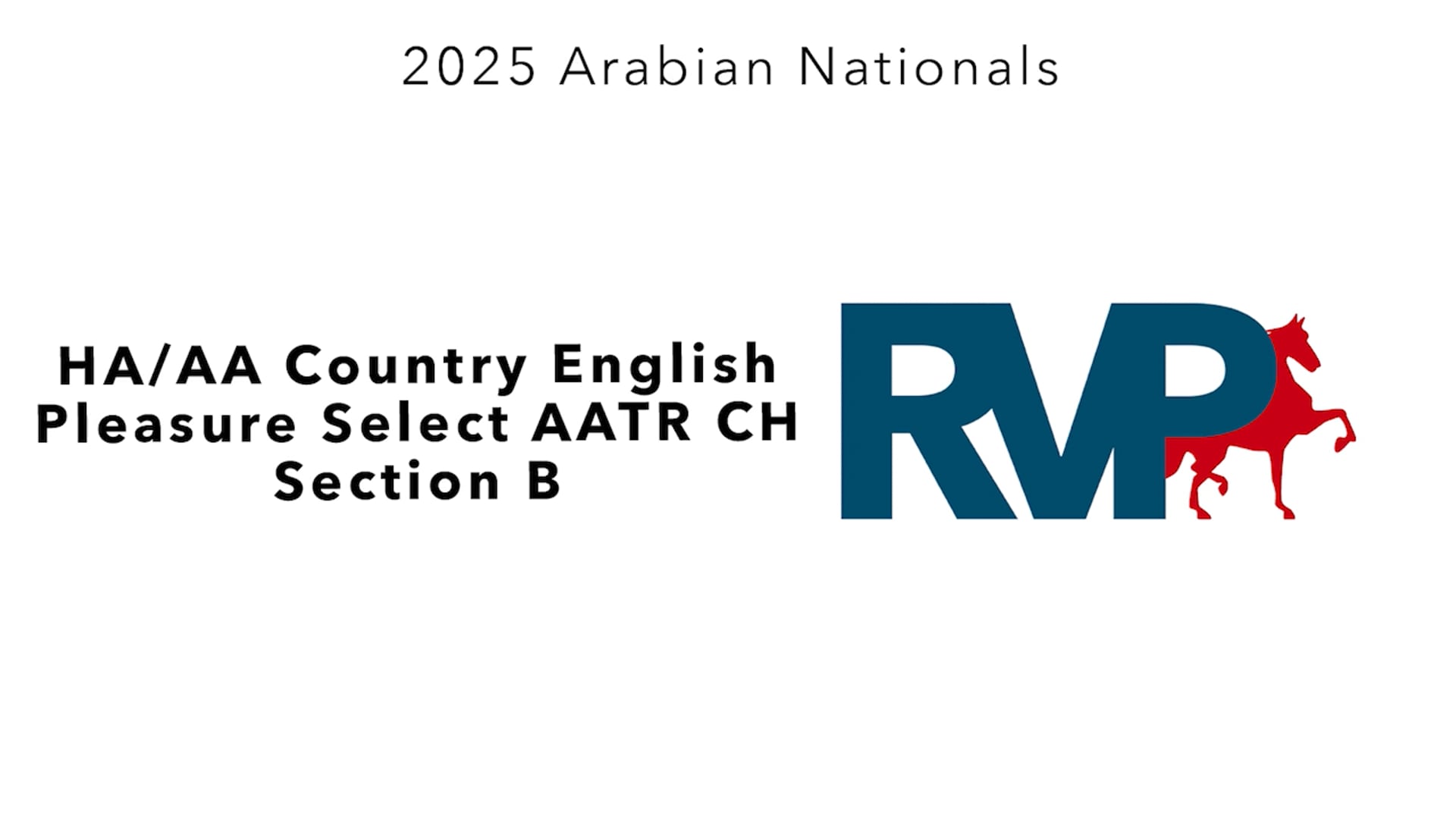 AN25 - Class 1172b - HA-AA Country English Pleasure Select AATR CH - Section B