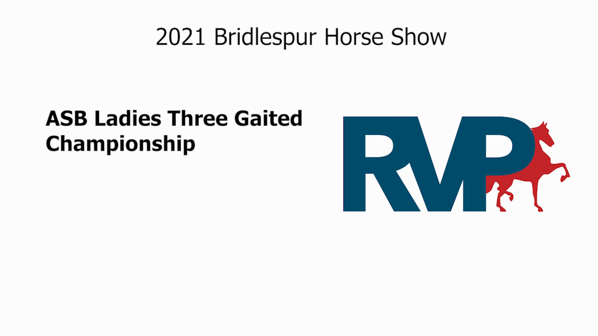 BS21 - Class 147 - ASB Ladies Three Gaited Championship