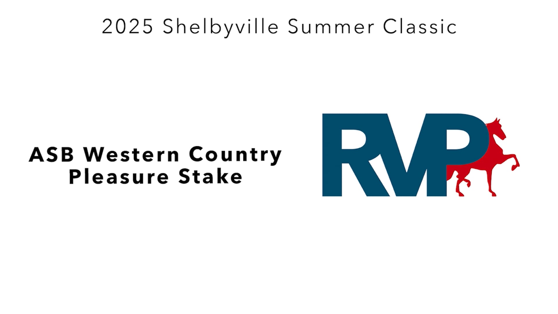 SSC25 - Class 58 - ASB Western Country Pleasure Stake