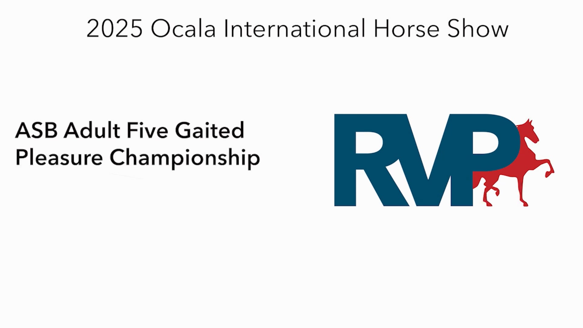 OI25 - Class 114 - ASB Adult Five Gaited Pleasure Championship