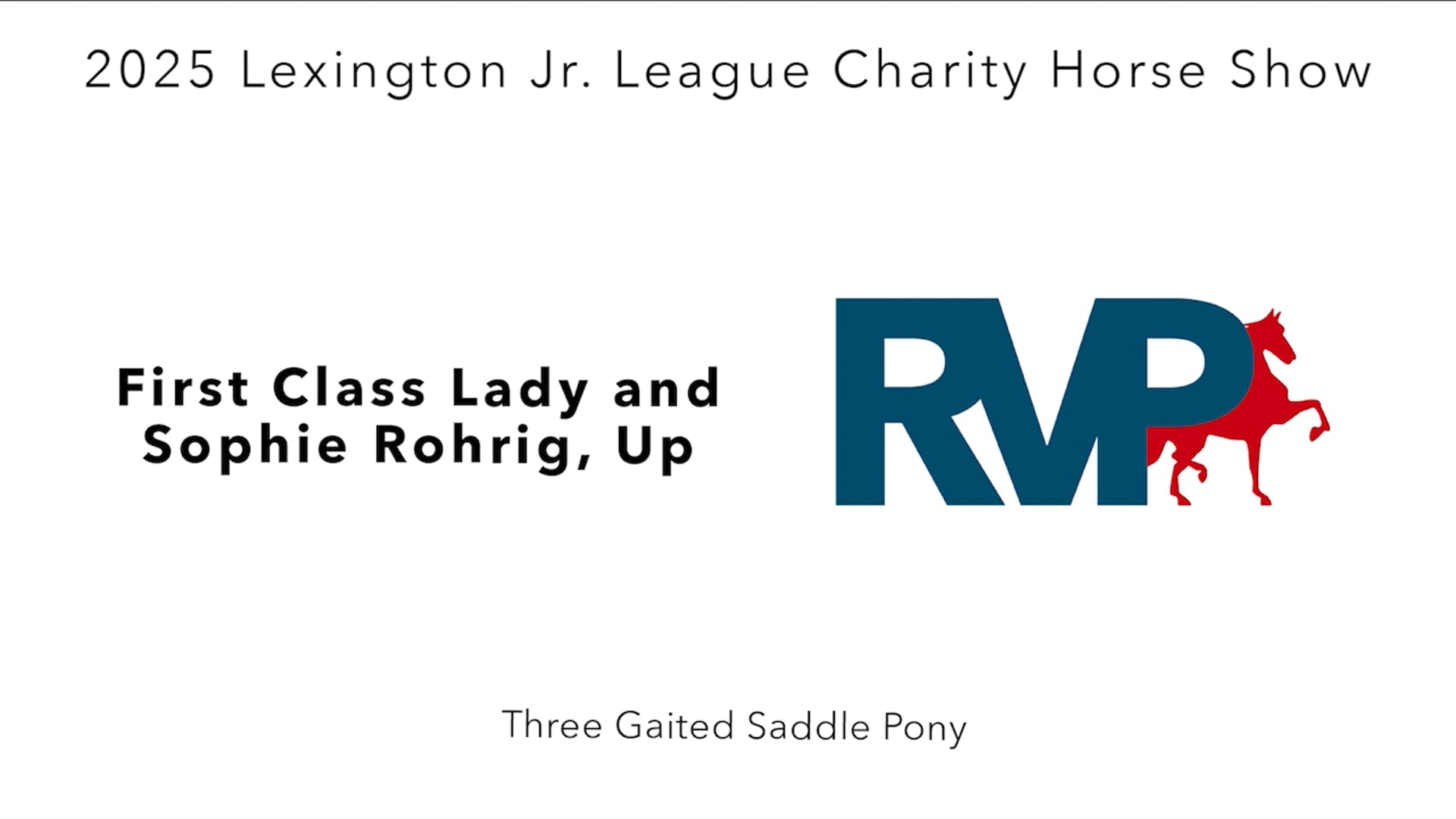 LJL25 - Class 38 - First Class Lady and Sophie Rohrig, Up